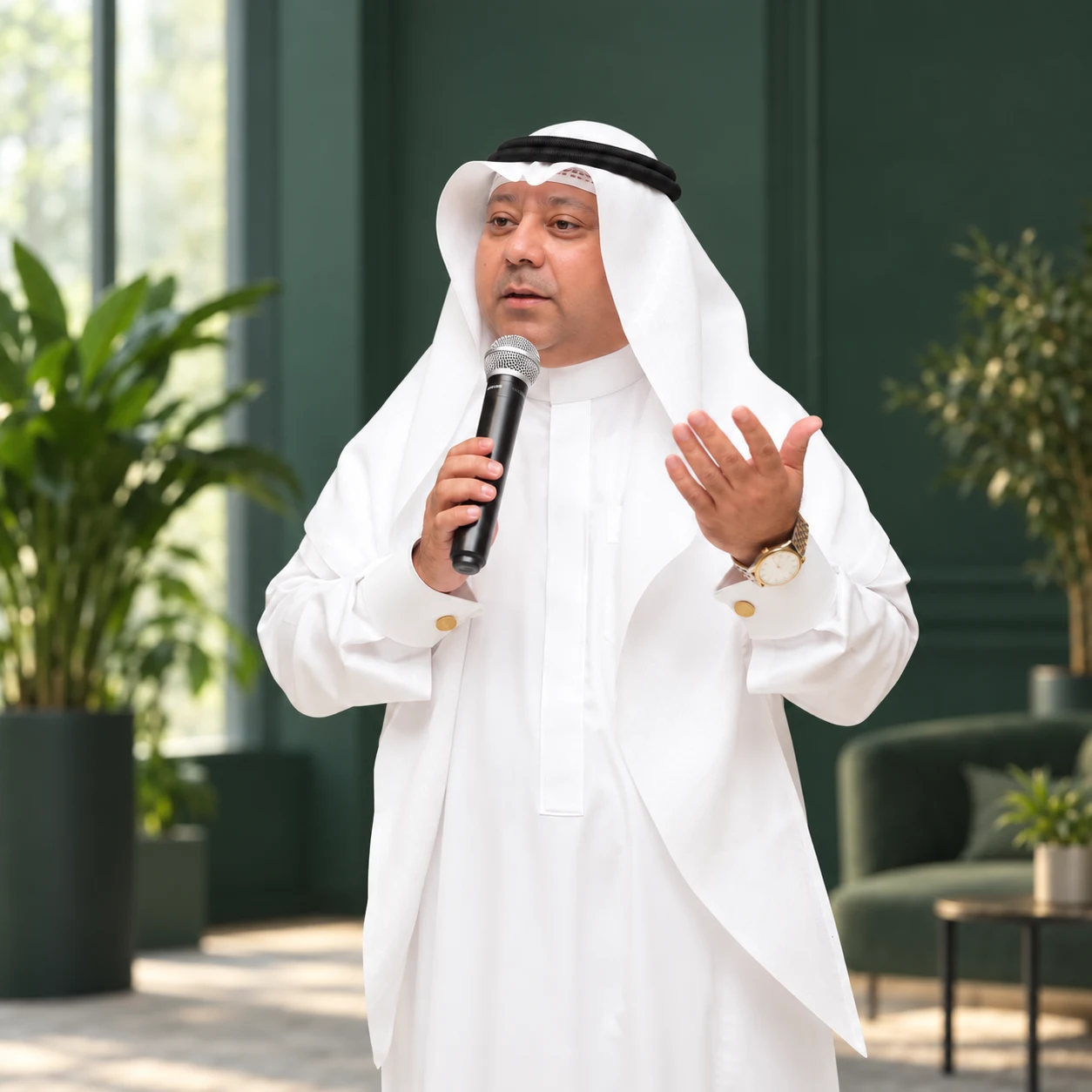 د. سعيد عبد الغني مقليه أثناء الشرح